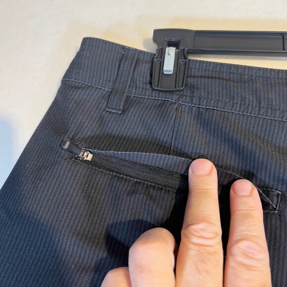 Hang Ten Hybrid Shorts Men W36 Quick Dry Mesh Pockets Black Grey Stripe STRETCH - Picture 15 of 16